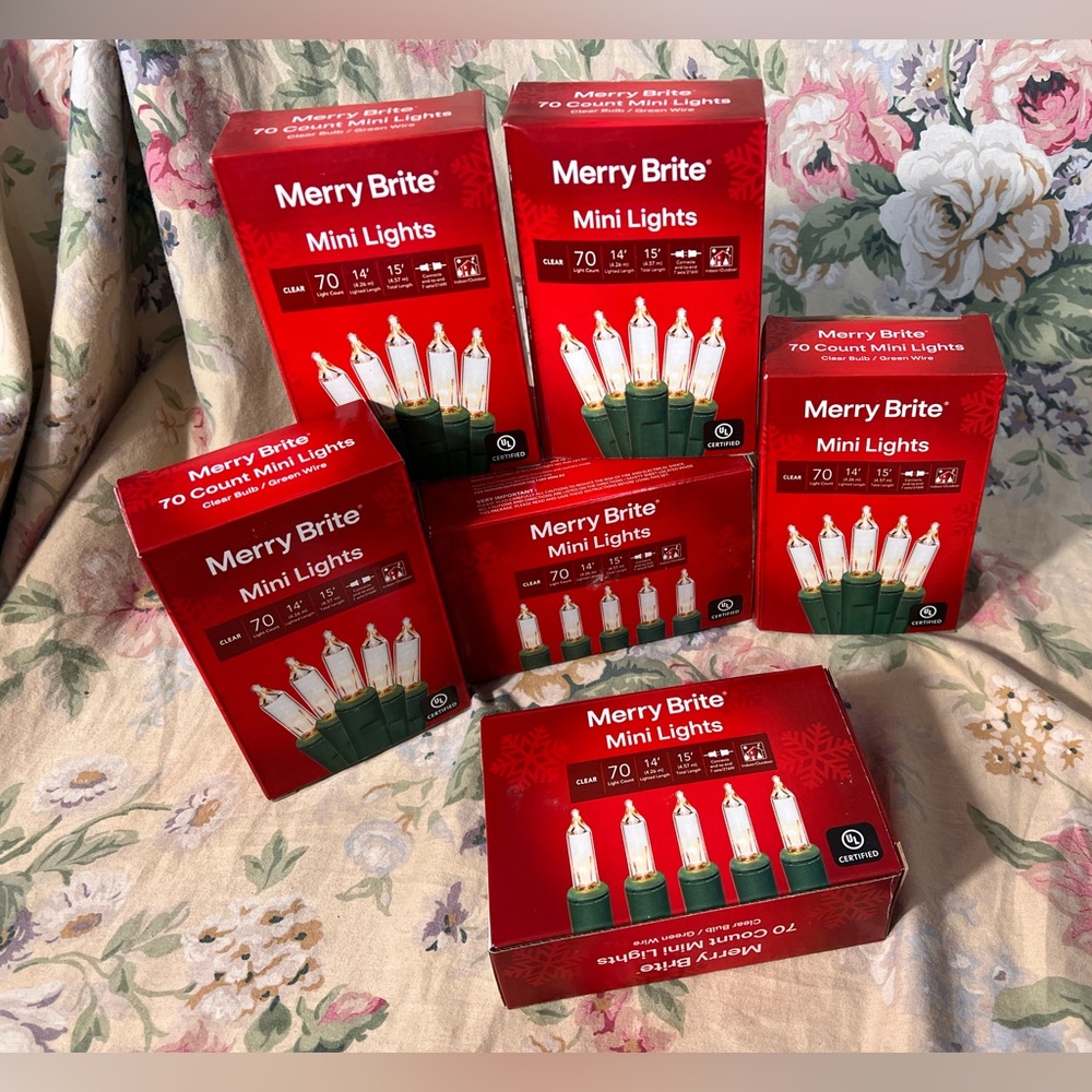 Merry Brite Mini Lights Set Bundle 7 sets